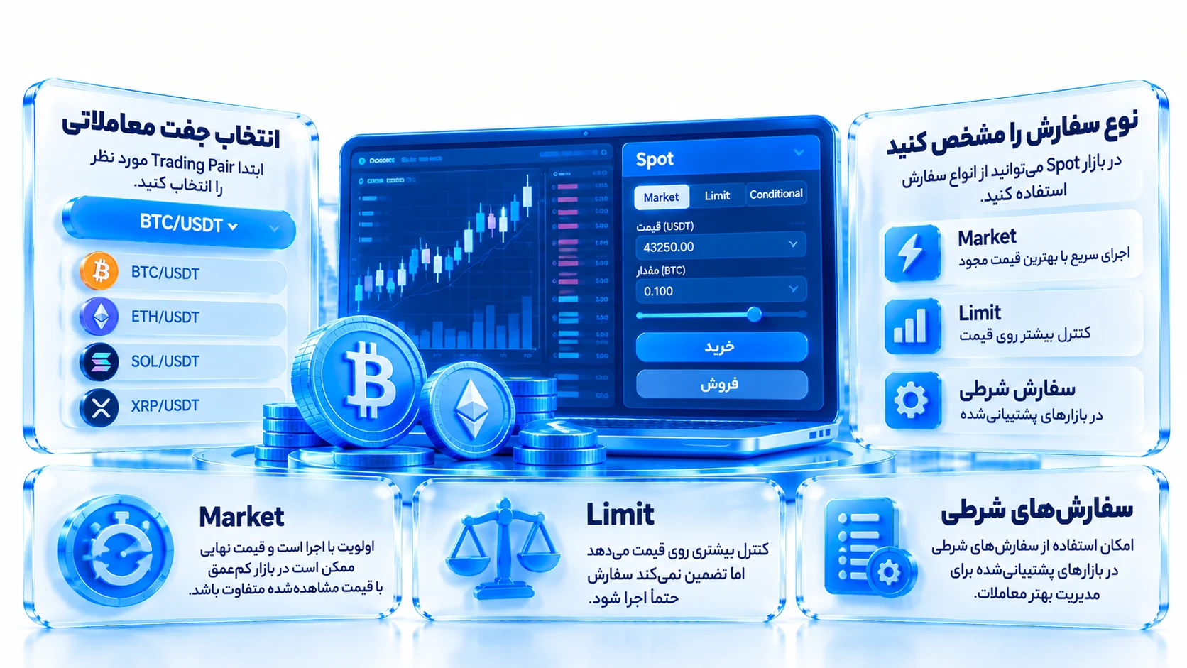 آموزش معامله اسپات در صرافی بیت یونیکس
