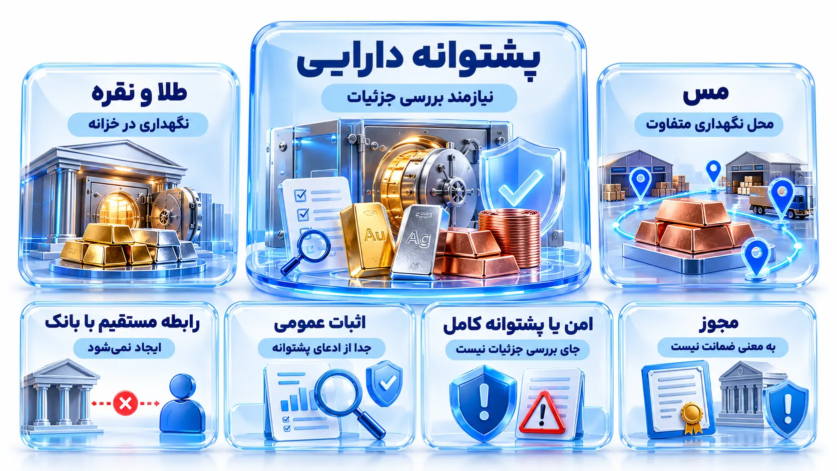 خزانه مفهومی و حساب کاربر با قرارداد نگهداری میان آن‌ها